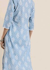 Sky Blue Printed Kurta