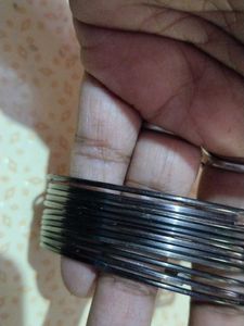 Minimalist Gun Metal Bangles Set
