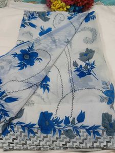 Beautiful Blue Floral saree