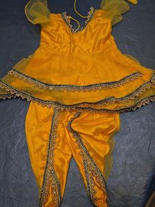 Kids Yellow Krishna Dress