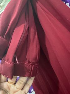 Elegant Maroon Kurta Set with Sequins
