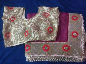 Elegant Embroidered Silk Saree