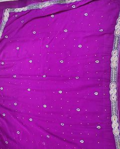 Premium Purple Georgette Saree with blouse