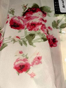 Floral Print Sheer Blouse
