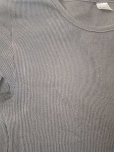 H&amp;M Ribbed Crew Neck T-Shirt