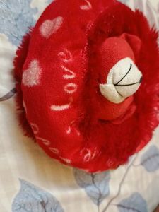 Kids Fur Red Teddy Bear Sling Bag