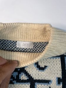 Dior Designer Monogram Knit Sweater