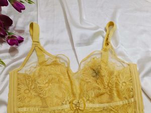 🇳🇿💫🎀Elegant Yellow Lace Bra