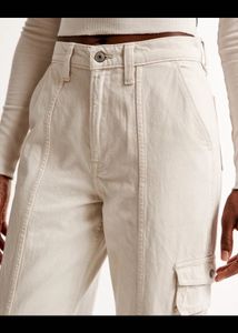 Cream Cargo Pants