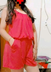 Red Sleeveless Romper