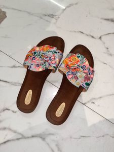 Floral Knot Slide Sandals