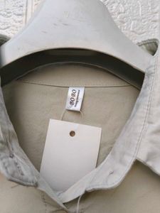 Korean Pintrest Stylish Beige Button-Up Shirt
