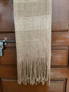 Golden  party wear Fringed Dupatta
