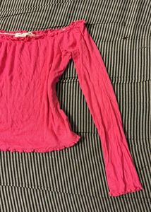 Pink Bardot Top