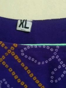 Purple Bandhani Print Kurta