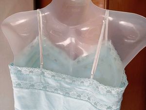 Light Blue Lace Trim Camisole