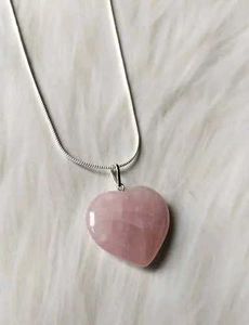 Natural Gemstone Heart Pendants