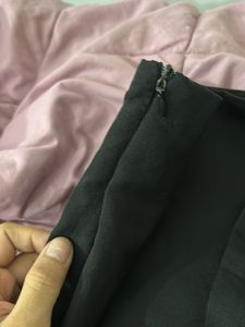 Chic Black Midi Skirt with Slit