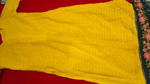 Vibrant Yellow Embellished Kurta
