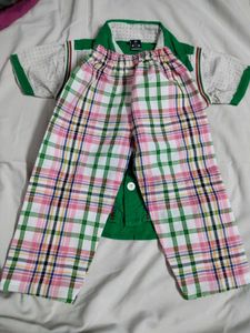 Kids Mario Themed Shirt and Pants Set