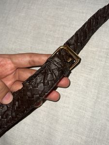 Brown braided bag