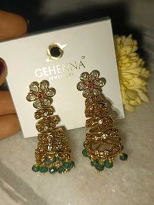 Traditional CZ Jhumka Earrings