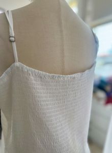 Elegant White Sundress with Spaghetti Straps
