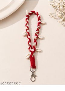 Boho Seashell &amp; Red Anklet