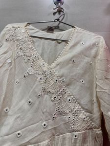 Elegant White Embroidered Dress