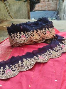 Embroidered Navy Blue lace