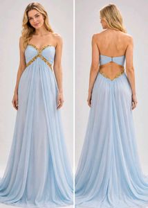 Elegant Light Blue Designer Gown | Party Wear | Fl