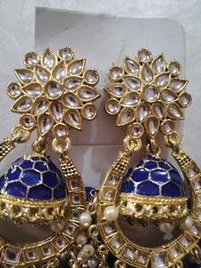 Blue Jhumka Earrings