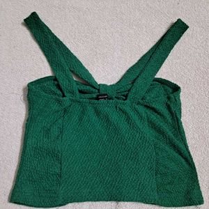 Y2k Emerald Keyhole Halter Crop Top