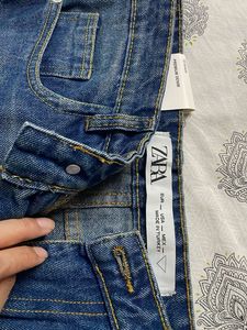 Zara copy Stylish Wide Leg Blue Denim Jeans