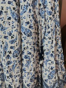 Blue Floral Wrap Dress