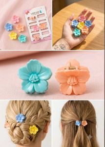 Cute Flower Hair Claw Clips Set of (6)