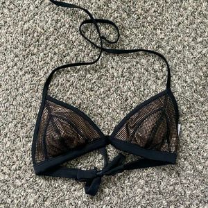 Black Mesh Triangle Bra