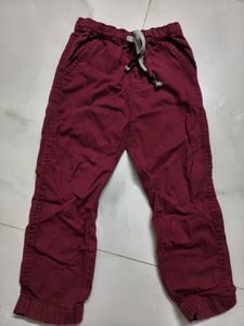 Maroon Jogger Pants for Boys