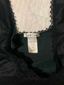 Black Lace Trim Camisole Top