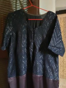 Elegant black long kurta