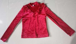 🇰🇷Chic Velvet Top