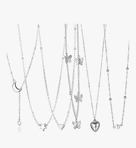 Silver Necklace Combo Set - 6 Pcs