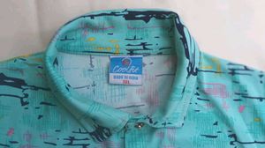 Retro Abstract Print Short Sleeve Shirt