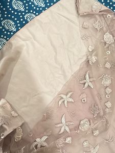 Seashell Embroidered Mesh Dress