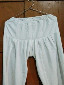 Classic White Cotton Salwar Pants