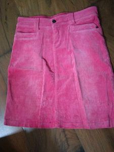 Pink Corduroy Skirt