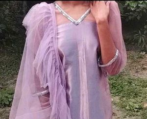 Curly purple kurti sett 🌸🌷