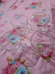 Set of 8 different Glass Mugs