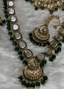 unused premium Stunning Kundan Polki Necklace Set
