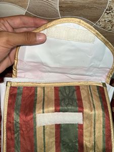 Retro Striped Clutch Bag
